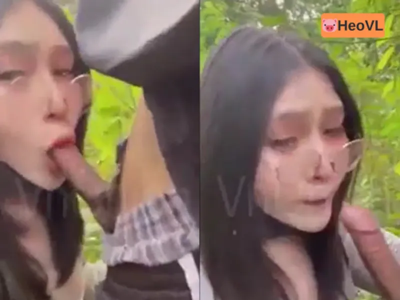đi dã ngoại tiện địt bồ ở trong rừng